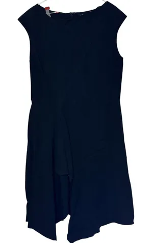 Worth Women's Midi Dress Draped Sleeveless Minimalist Careerwear Black Size 10‎ thumbnail 1