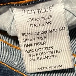 Judy Blue Mid-Rise Straight Leg Distressed Dad Jean, size 28 thumbnail 16
