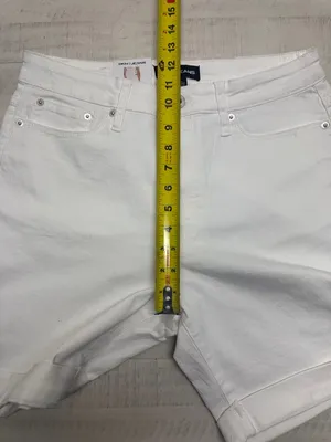 DKNY Jeans Women's Denim Bermuda Short (US, Numeric, 6, Regular, White) thumbnail 6