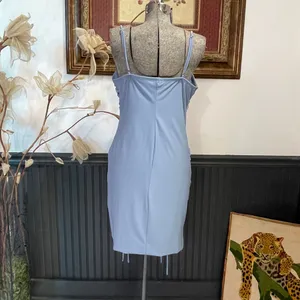 IRIS Ruched Adjustable Baby Blue Spaghetti Strap Mini Dress - Sz 1X 💛🎀 thumbnail 7