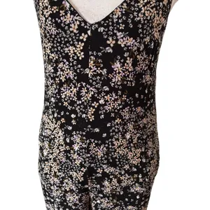 Lulus Size S Black Floral Print Jumpsuit Wide Leg Tie Back Pockets V Neck thumbnail 4