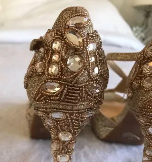 Gianni Bini Gold Sequin Heels thumbnail 4