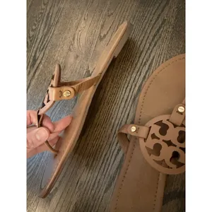 Tory Burch Miller Sandals Sz 11 brown Leather thumbnail 10