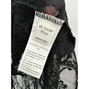Black Lace Y2K Dark Whimsigoth Long Sleeve‎ Sz XL Layering Grunge Emo Festival thumbnail 5