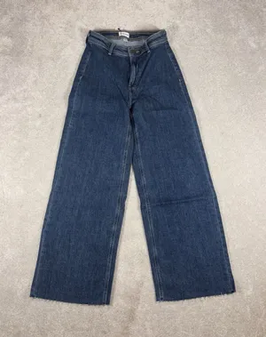 the drop kori jeans wide leg nwt‎ raw hem fray 26 thumbnail 1