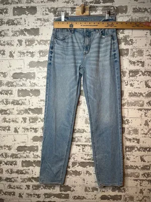 American Eagle | women super high rise straight denim jeans thumbnail 5