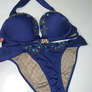 Victoria Secret Swim Bikini Set 32B Embellished Bombshell Push Up Adds RARE thumbnail 2