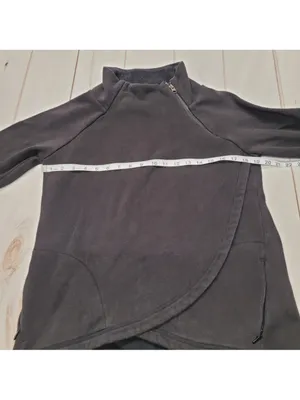 Athleta cozy Karma Asym black pullover thumbnail 4