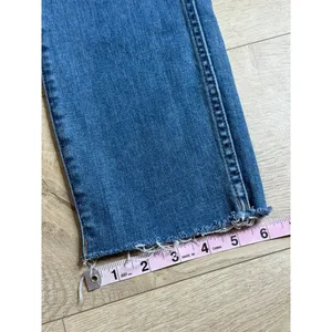 EUC J CREW Jeans Women Slim Straight Full-Length Demi-Boot Raw Hem Cotton SZ 6P thumbnail 5