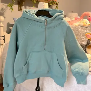 Comfy Hoodie Half Zip Scuba New Green Size M thumbnail 6