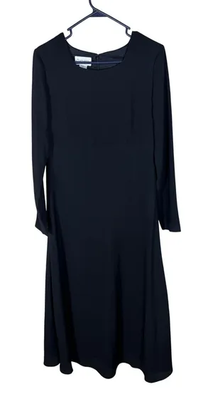 Chadwicks Womens Black Empire Waist Long Sleeve Maxi Dress Size 10 thumbnail 1