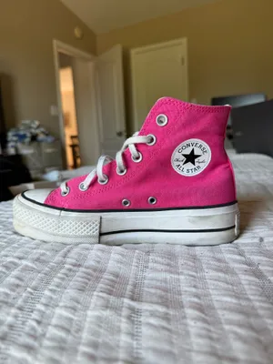 Hot Pink Platform Converse High-Top thumbnail 5