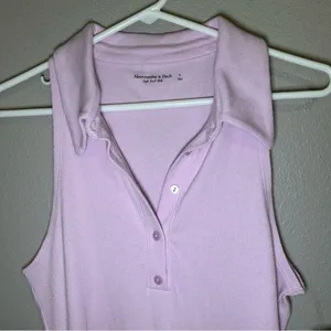 NEW Abercrombie & Fitch lavender soft ribbed bodysuit women’s size large thumbnail 4