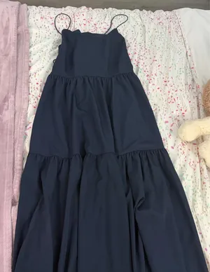 Navy maxi dress Blue thumbnail 1