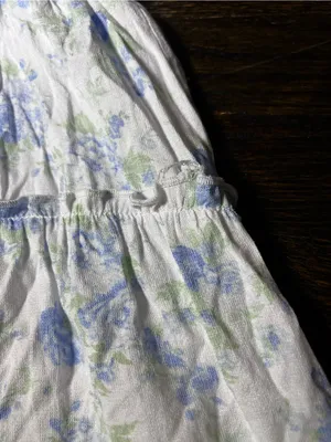 Altar’d State Vinka White and Blue Floral Lace-Up Mini Dress Lace Up Size Large thumbnail 9