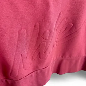 Nike Dri-FIT Womens Cropped Pullover Sweatshirt‎ Embossed Logo Rose Red Medium thumbnail 6