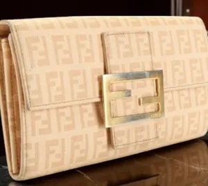 Fendi Zucchino FF Logo Long Wallet or clutch thumbnail 1