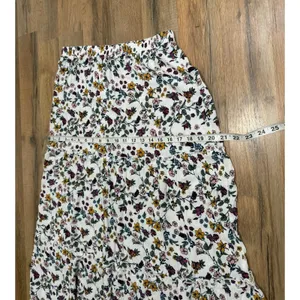 Joe B Floral Tiered Midi Skirt White Rayon Boho‎ Cottagecore Women's Large thumbnail 8