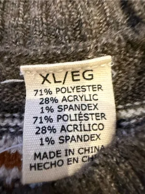 Weatherproof Fair Isle Crewneck Sweater - Gray with Mustard & White thumbnail 4