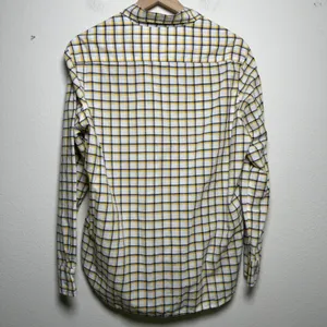 Frank‎ & Eileen Women Eileen Button Front Shirt Small Yellow Gingham Plaid Relax thumbnail 4