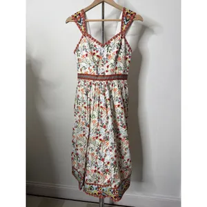 Alice + Olivia Portia Sweetheart Neck Floral Stretch Cotton Midi Dress thumbnail 2