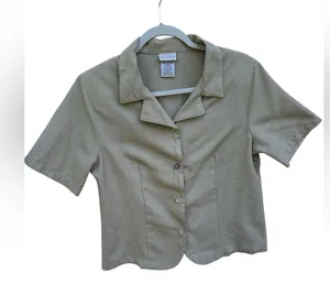 White Stag Tan Button-Up Blouse thumbnail 1