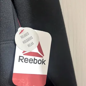 Reebok Black Quarter-Zip Sweatshirt with Mock‎ Neck thumbnail 2