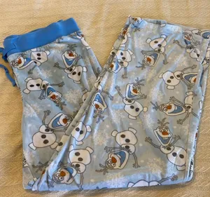 Disney Olaf fleece pajama pants. M thumbnail 1