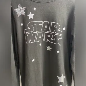 Star Wars Pullover Sweatshirt Womens Small Gray Long Sleeve Crewneck thumbnail 8