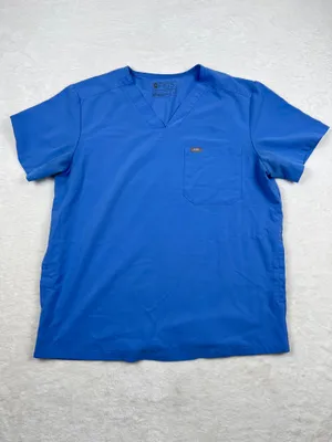 FIGS Men’s Chisec Scrub Top L Axim Cargo Pants M Ceil Blue Set thumbnail 2