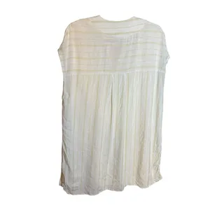 Zara Women’s Yellow & Cream lightweight Lagenlook Textured Tunic‎ Sz M thumbnail 2