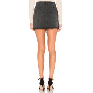Free People We The Free Zip It Up Mini Skirt Black Denim Mini Jean Mini Skirt 28 thumbnail 5