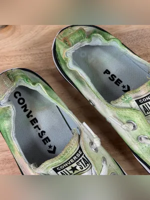 Converse Chuck Taylor All Star Shoreline‎ Slip On Sneakers Tie Dye Green 7.5 thumbnail 9