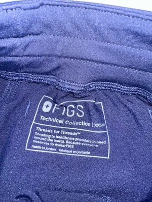FIGS Navy (XXS Petite) Yola High Waisted Skinny Scrub Pants thumbnail 4