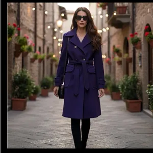💜 Designer Luxury: Elie Tahari Loro Piana Wool Coat thumbnail 2