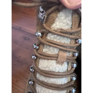 Marc Fisher Ltd Nairy Faux Fur Trim Hiking Boots Brown Women'S Size 9 New thumbnail 9