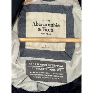 Abercrombie & Fitch Black Hooded Winter Utility Puffer Coat Jacket Womens Size M thumbnail 3