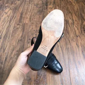 Kate Spade • Alia Buckle Leather Mule Loafers black block heel pump chunky thumbnail 12