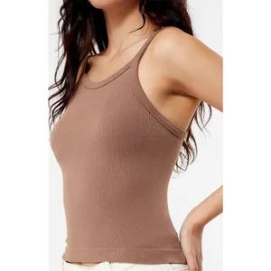 5/$35 PacSun Contour Womens Tank Top Sz M Brown Seamless‎ Longline thumbnail 4