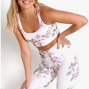 Beach Riot Leah Sports Bra Pink Floral Small thumbnail 2