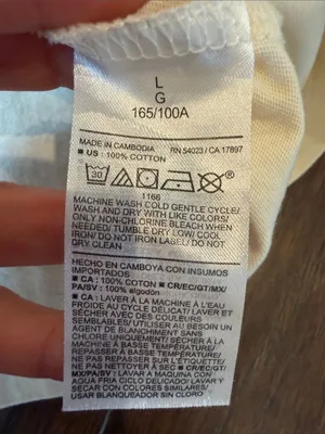 Old Navy EveryWear Crew-Neck T-Shirt in Off White - Size Large - C4-116 thumbnail 3