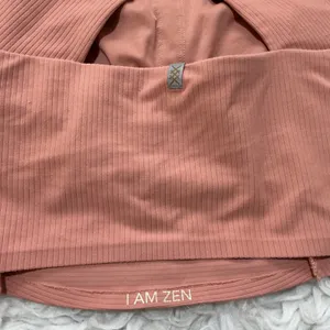 Rhone Zen Tank Top Pink Ribbed Cross Back Activewear XS thumbnail 3