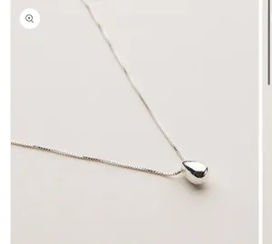 18K Gold Dipped 3D Teardrop Pendant Necklace | Minimalist Jewelry thumbnail 2