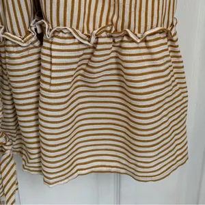Hem & Thread Striped Ruffle Hem Spaghetti Strap Dress with Tie Waist thumbnail 4