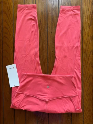 Lululemon Align Pockets High Rise 25” Pale Raspberry Double Lined Size 8 NWT thumbnail 1