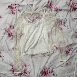 SO Long Sleeve Lace Top White thumbnail 3