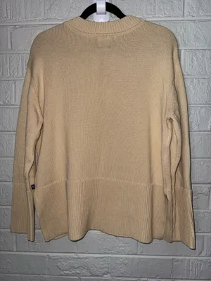 GAP Women's Knit Cotton Sweater Pull over Long Sleeve Taupe Sz M ✨ thumbnail 9
