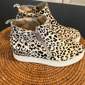 J/Slides Leopard‎ Print high top shoes Black Size 7 thumbnail 3