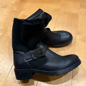 Aquatalia Leather Moto Boots black 7.5 thumbnail 2