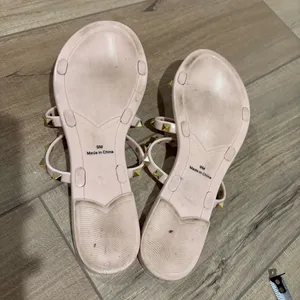 Steven Steve Madden jelly Studded Slide‎ Flats Slip On sandals pink gold size 9 thumbnail 5